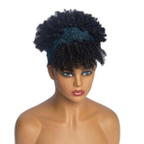 Headband Wigs Short Afro Kinky Curly black