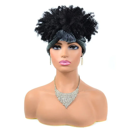 Headband Wigs Short Afro Kinky Curly black