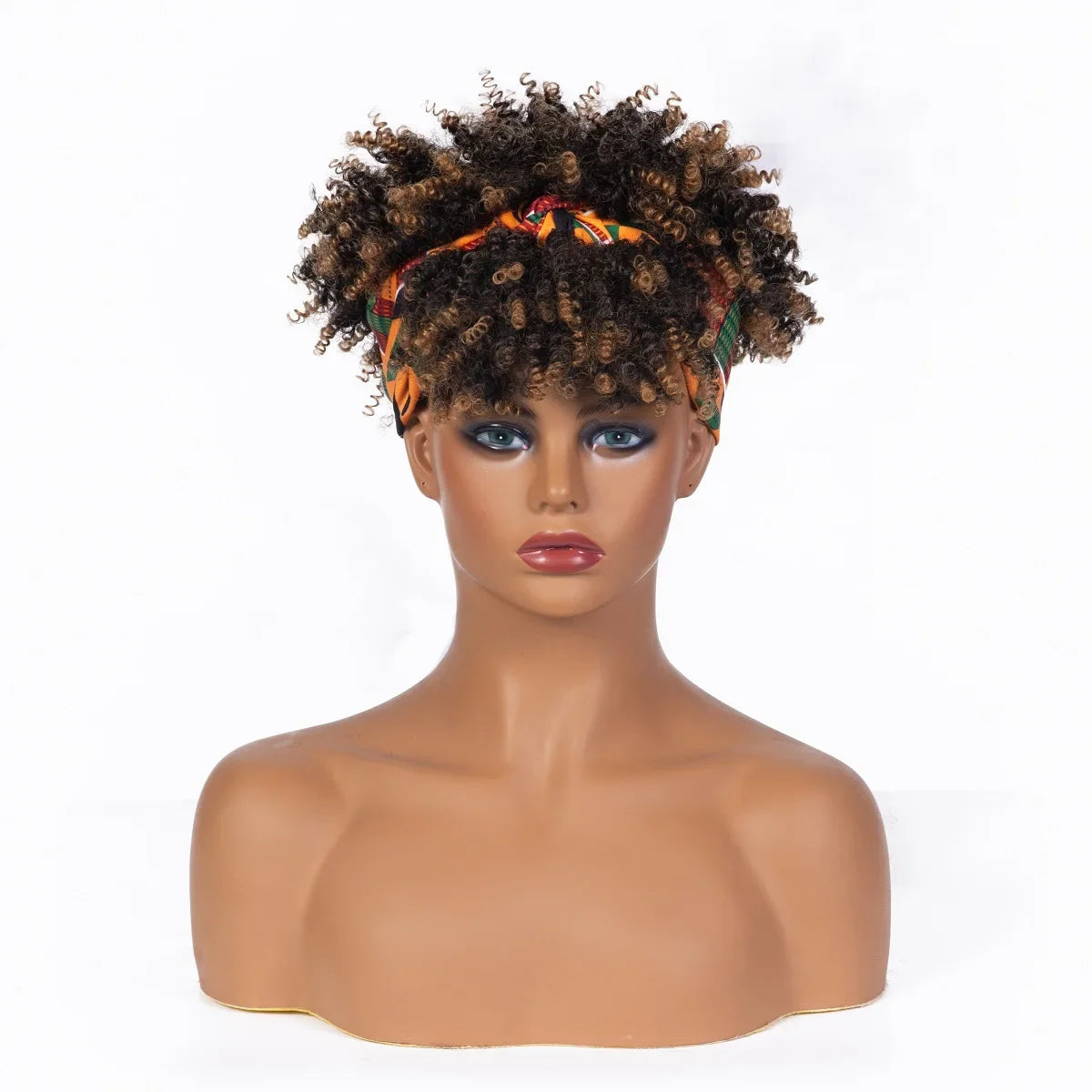 Headband Wigs Short Afro Kinky Curly brown blonde
