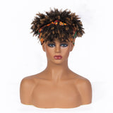 Headband Wigs Short Afro Kinky Curly brown blonde