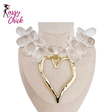 Heart-Shaped Transparent Water Drop Necklace Sassy Chick Logo