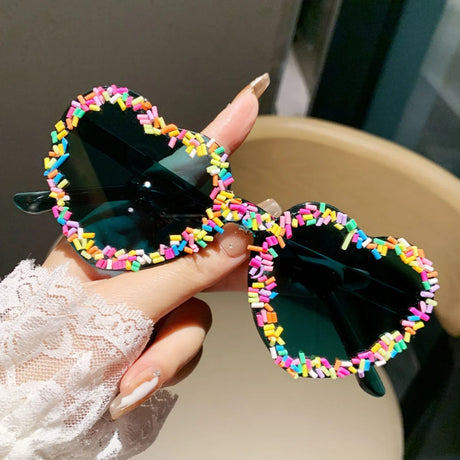 Black Heart Shaped Love Party Sunglasses