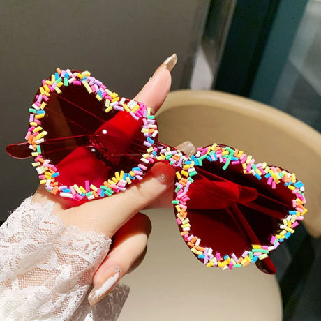 Red Heart Shaped Love Party Sunglasses