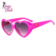 Heart Shaped Oversized Multicolor Sunglasses Sassy Chick Logo