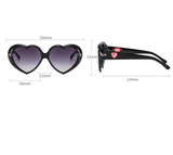 Size of Heart Shaped Oversized Multicolor Sunglasses