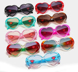 Collection of Heart Shaped Oversized Multicolor Sunglasses
