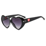 Black Heart Shaped Oversized Multicolor Sunglasses