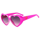 Pink Heart Shaped Oversized Multicolor Sunglasses