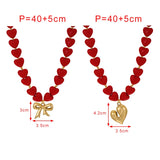 Size of Heart Shaped Resin Love Beaded Necklace