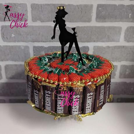 Hershey's Single-Layer Candy Cake Sassy Chick Logo