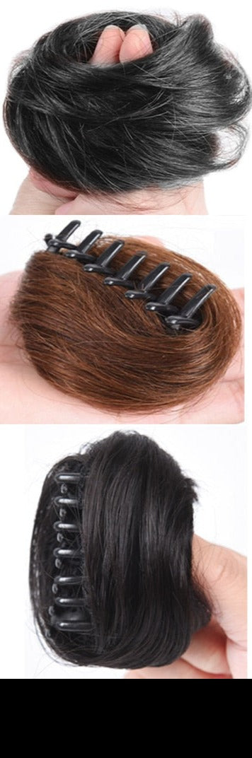 Messy Hair Clip-on Bun