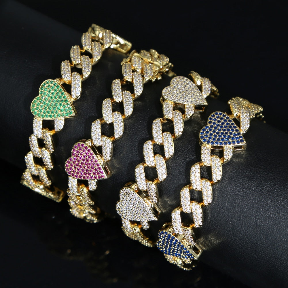 Cubic Zirconia Link Chain Bracelet