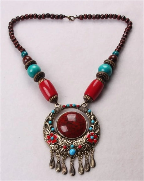 Bohemian Long Tassel Beads Necklace