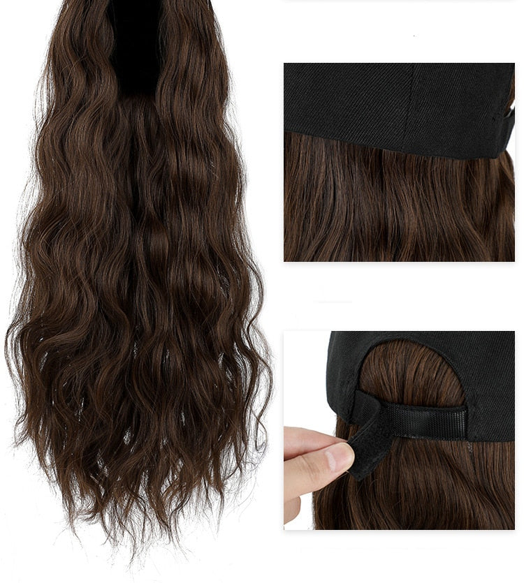 Long Curls With Duck Cap Hair Wig