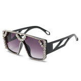 Vintage Rhinestone Square Sunglasses