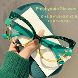 High-definition Color Blocking Large Frame Cat Eye