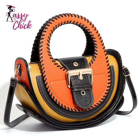 High-end Leather Purse Handbags Crossbody Sassy Chick Logo
