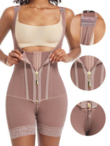 Purple High Compression Belly Control Lace-Trimmed Shapewear