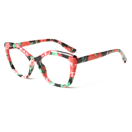 Floral High Quality Design Spring Hinge Eyeglasses