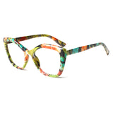 Floral High Quality Design Spring Hinge Eyeglasses