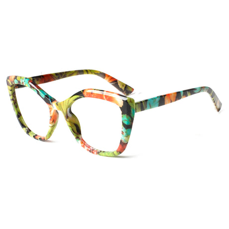Floral High Quality Design Spring Hinge Eyeglasses