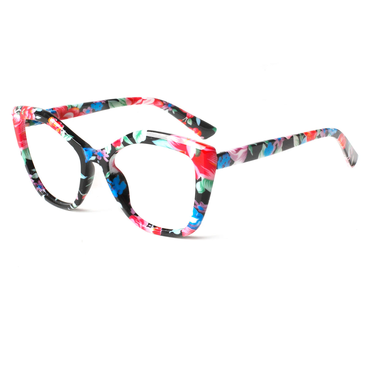 Floral High Quality Design Spring Hinge Eyeglasses