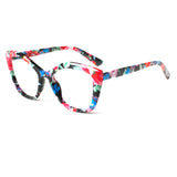 Floral High Quality Design Spring Hinge Eyeglasses