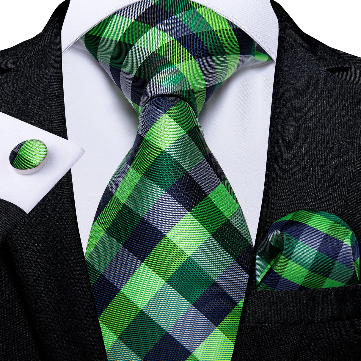 Stripe green tie