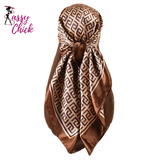High Quality Foulard Silk Headwraps Scarf Sassy Chick Logo