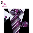 High Quality Multi-Color Silk 8.5cm Formal Hanky Cufflinks Set Sassy Chick Logo