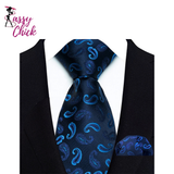 High Quality Pocket Square Royal Blue Men Tie Sassy Chick Logo