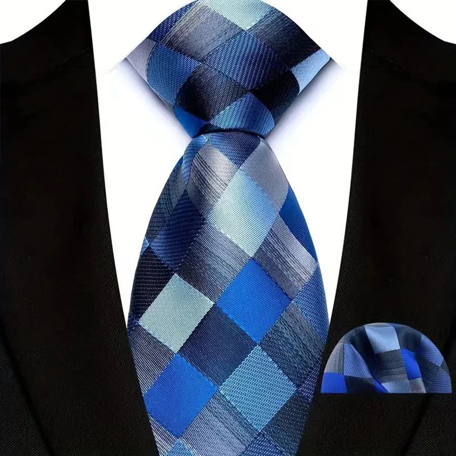 High Quality Pocket Square Royal Blue Men Tie