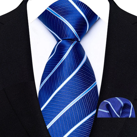 High Quality Pocket Square Royal Blue Men Tie