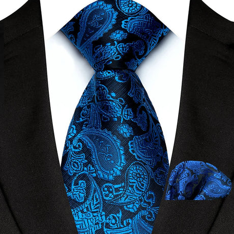 Blue High Quality Pocket Square Royal Blue Men Tie