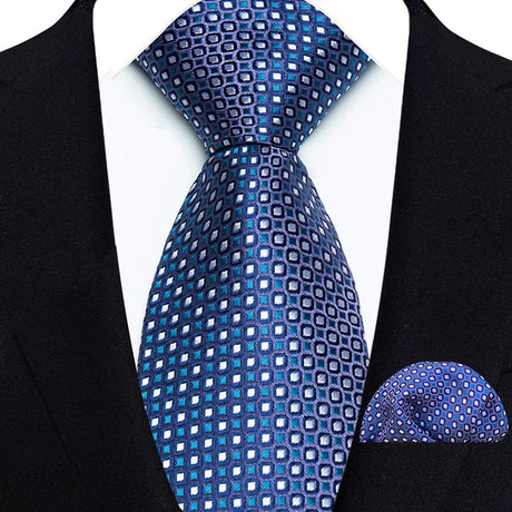 Blue High Quality Pocket Square Royal Blue Men Tie