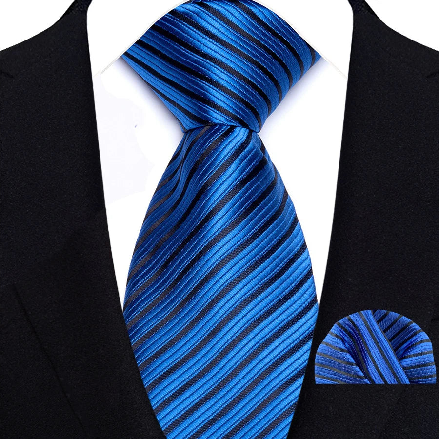 High Quality Pocket Square Royal Blue Men Tie
