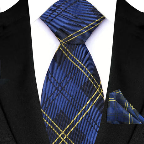 Blue High Quality Pocket Square Royal Blue Men Tie