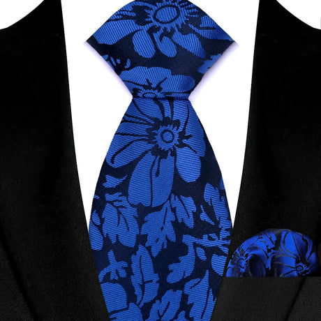 Blue High Quality Pocket Square Royal Blue Men Tie