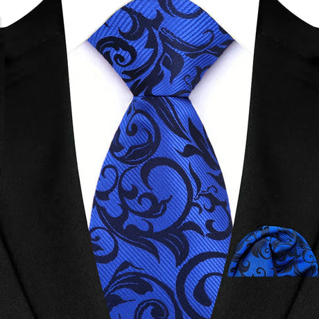 High Quality Pocket Square Royal Blue Men Tie