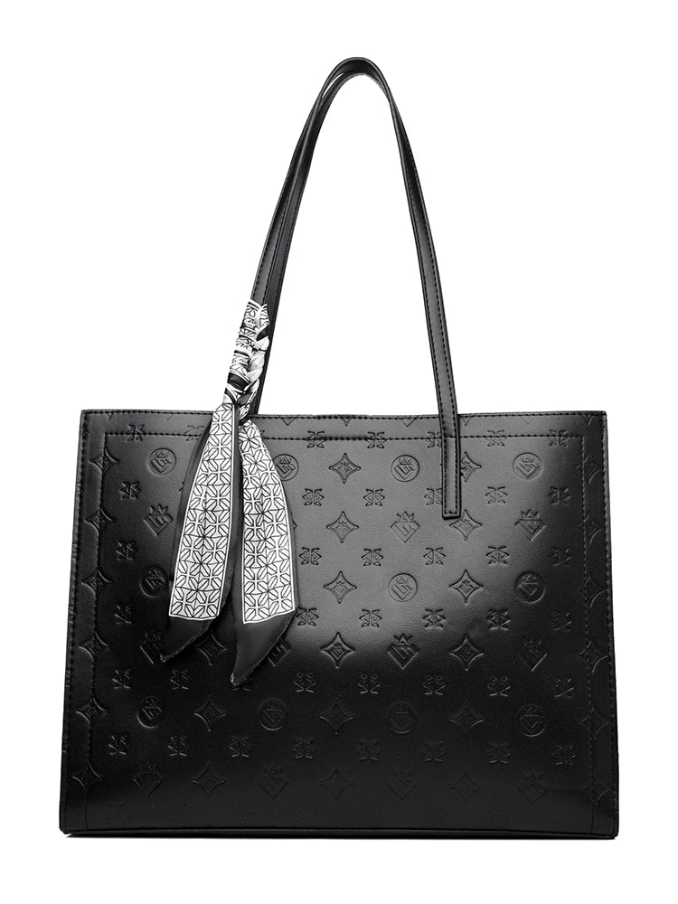 Black High Quality Soft Leather Women Handbag