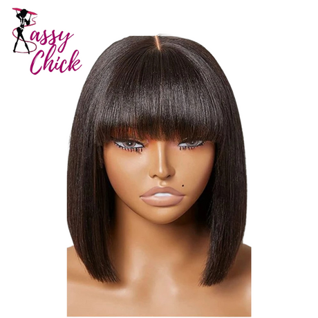 Highlight Blonde Short BOB 3x1 Human Hair Wig Sassy Chick Logo