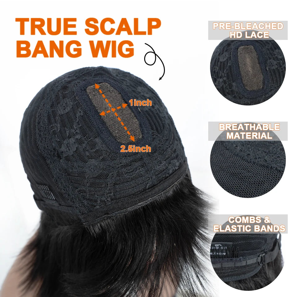 Highlight Blonde Short BOB 3x1 Human Hair Wig cap