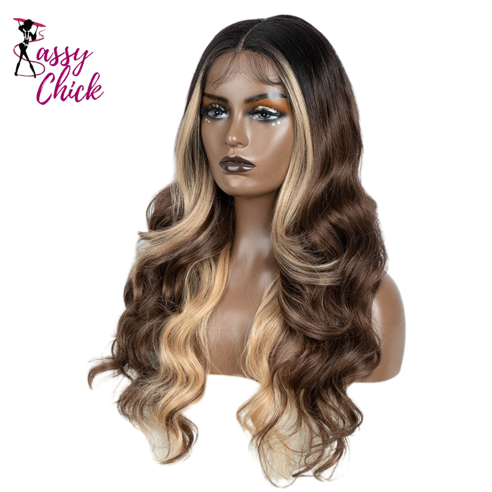 Highlight Body Wave Hair Wig Sassy Chick Logo