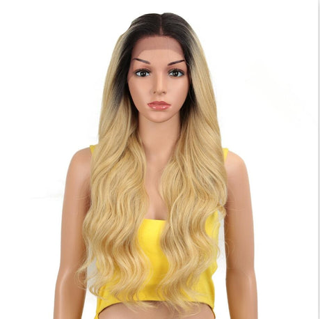 Black Blonde Highlight Body Wave Hair Wig
