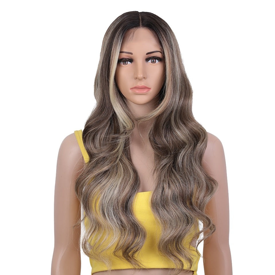 Blonde Highlight Body Wave Hair Wig