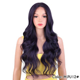 Purple Highlight Body Wave Hair Wig