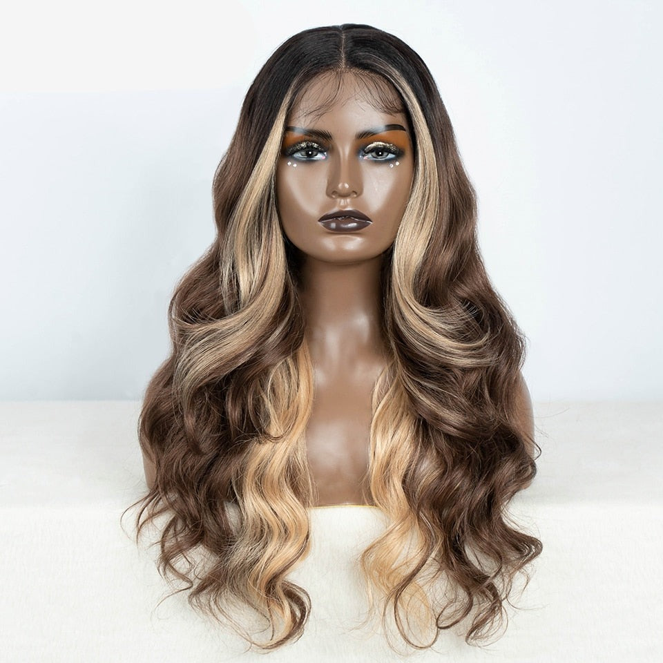 Highlight Blonde Body Wave Hair Wig