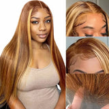 Highlight Brazilian 28inch 13x4 Straight Human Hair Wig