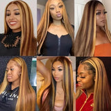 Highlight Brazilian 28inch 13x4 Straight Human Hair Wig