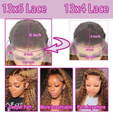 Highlight Ombre Deep Wave 13x4 HD Lace Frontal Wigs Human Hair
